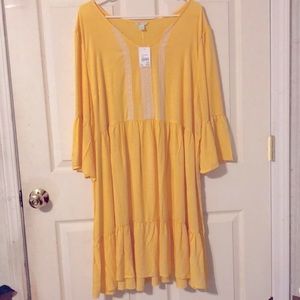 Cato Crochet Hem Yellow Dress NWT - SZ 18/20